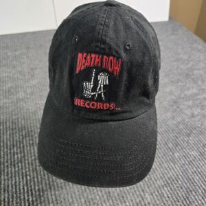 Death Row Records Hat Cap Strap Back Adult One Size Black Cotton American Label